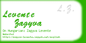 levente zagyva business card